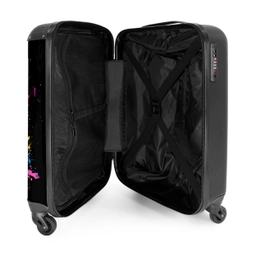 Roze rolschaatsen met verf NBS - Handbagage koffer - Unisex middel -binnenkant