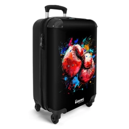 Rode bokshandschoenen met verf NBS - Handbagage koffer - Unisex middel -productfoto_3d