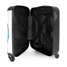 Voetbalvibes - Inktspatten - Blauw NBS - Handbagage koffer - Kinderen Unisex middel -binnenkant