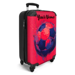 Voetbalvibes - Verf - Blauw - Rood NBS - Handbagage koffer - Kinderen Unisex middel -productfoto_3d