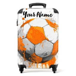 Voetbalvibes - Verf - Oranje NBS - Handbagage koffer - Kinderen Unisex middel -productfoto_recht