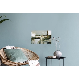 Penseelstreken - Groen - Abstract - Japandi Muursticker klein -plant