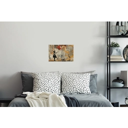 Graffiti - Banksy - Meisje - Street art Muursticker klein -slaapkamer