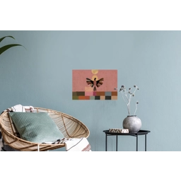 Illustratie - Vogel - Vlakken - Kleurrijk Muursticker klein -plant