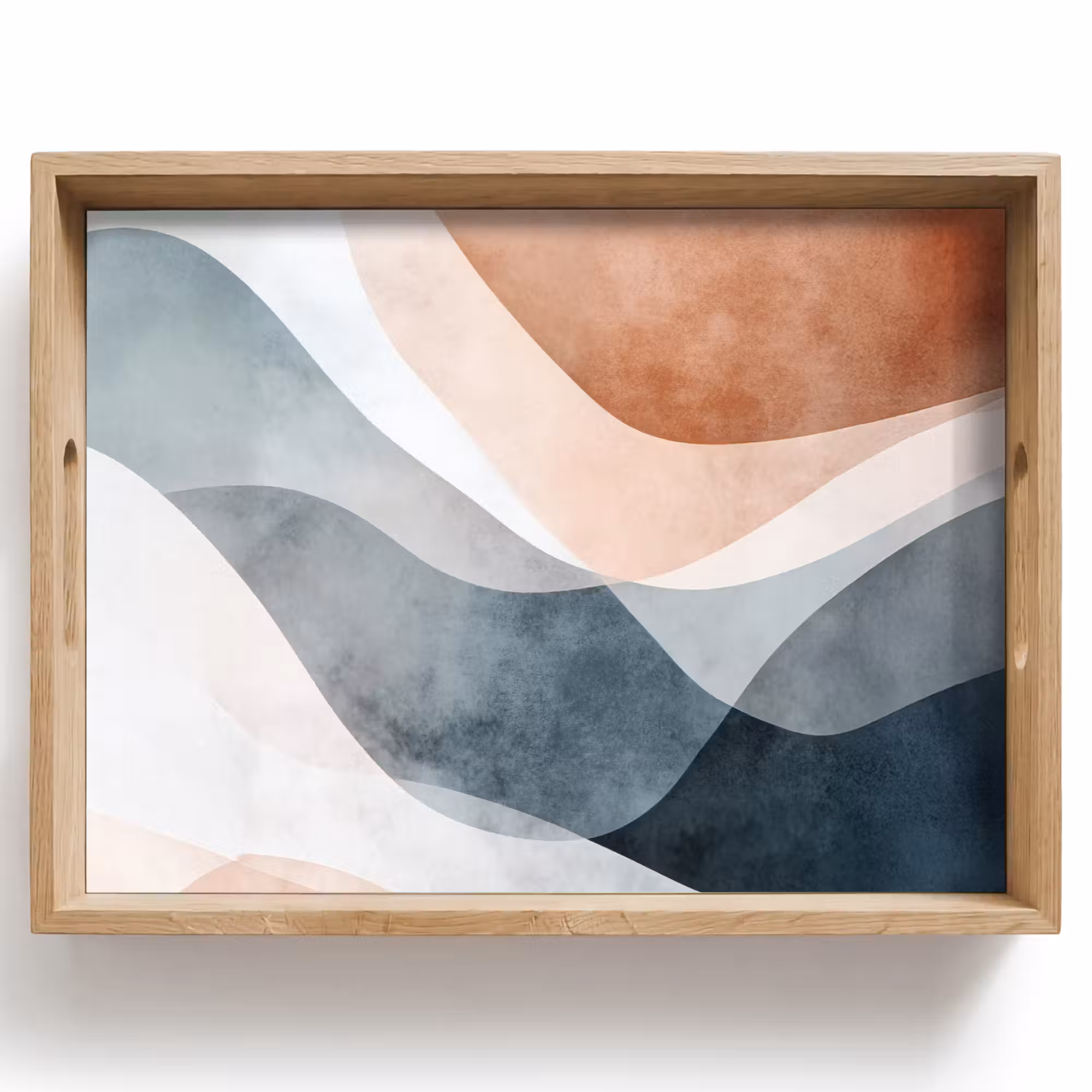 Tray - Abstract - Waves - Blue