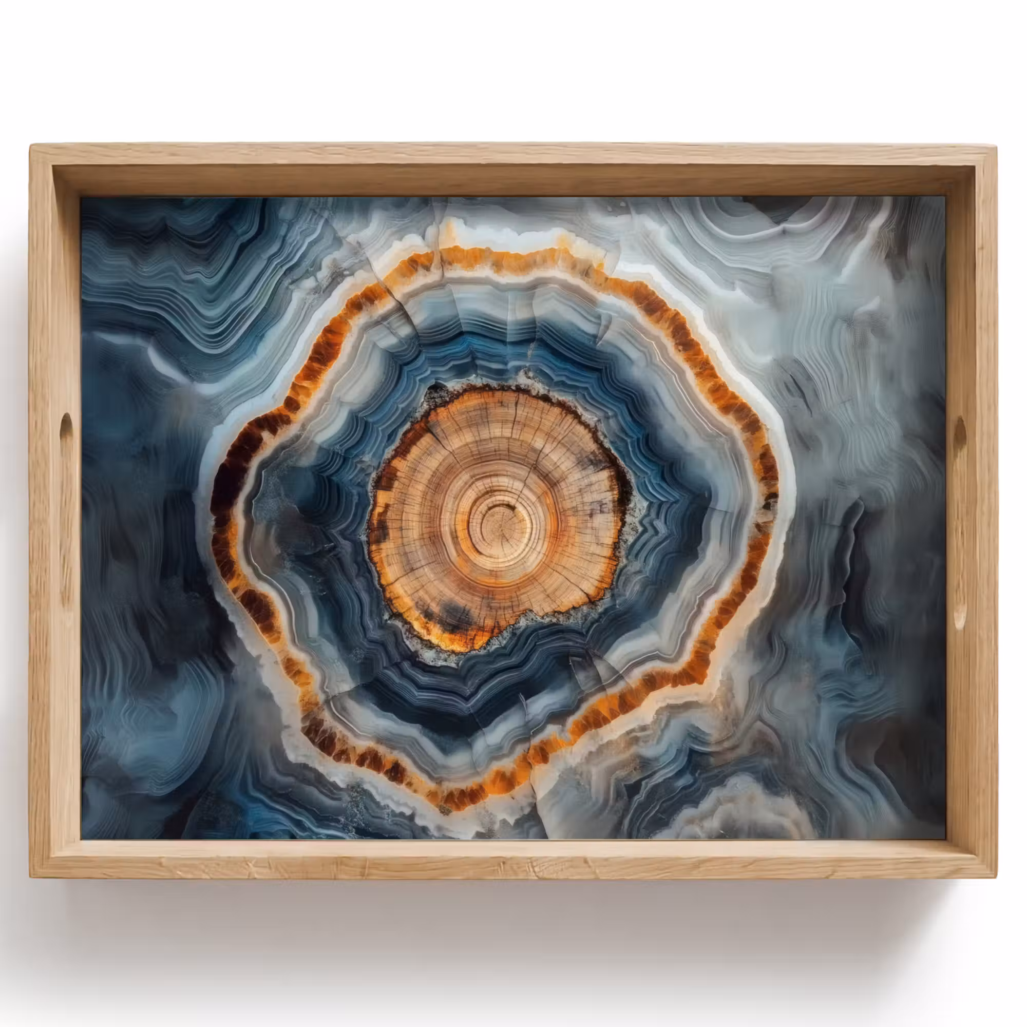 Tray - Circle - Rings - Stone - Shades