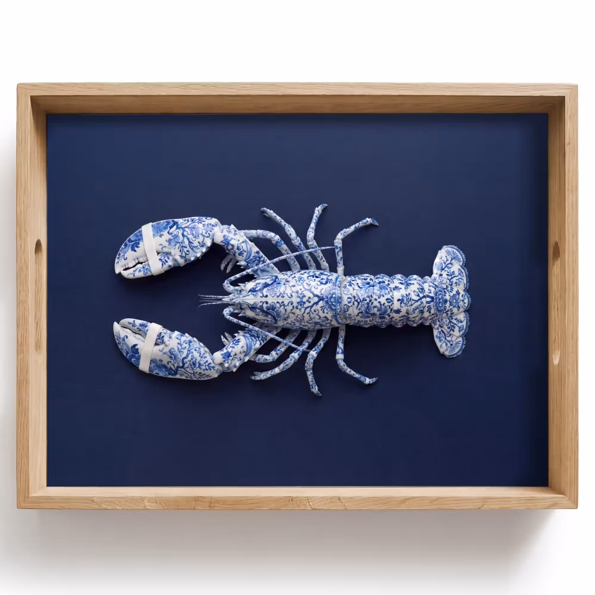Tray - Lobster - Porcelain - Delft - Blue