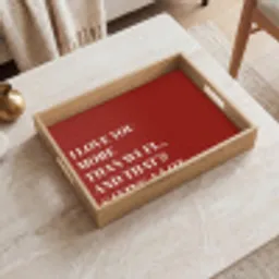 Rood - Quote - Liefde Dienblad Rechthoek middel -sfeer1
