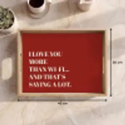 Rood - Quote - Liefde Dienblad Rechthoek middel -USP_Formaat