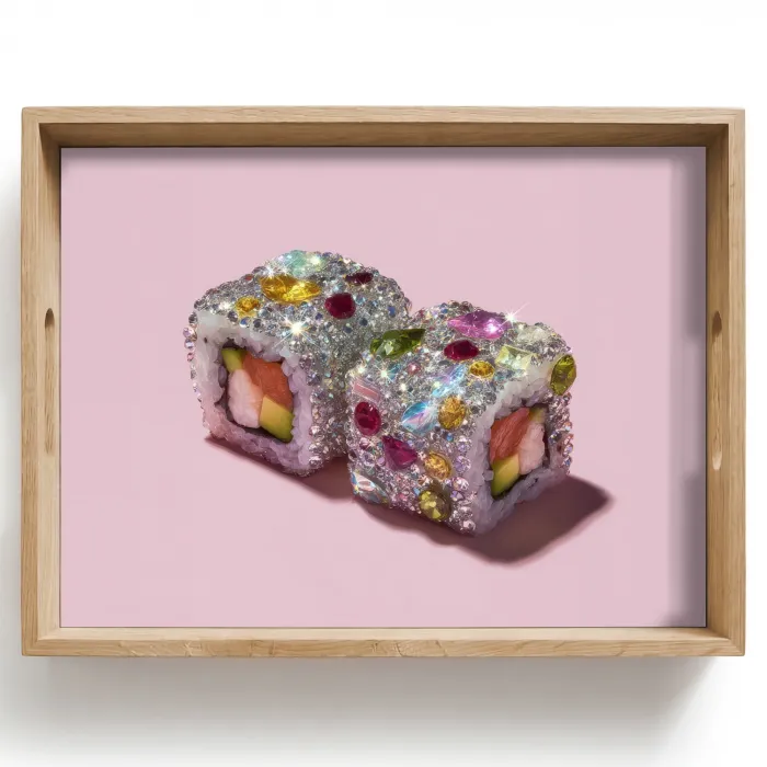 Sushi - Rolletjes - Steentjes - Kleurrijk Dienblad Rechthoek middel -z3d_shopping