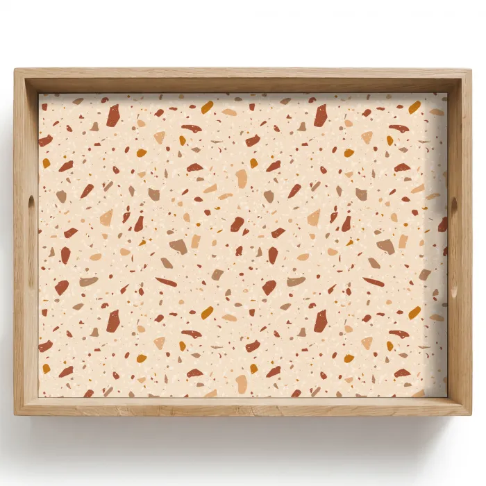 Terrazzo - Patroon - Kleurrijk - Steen Dienblad Rechthoek middel 911 -z3d_shopping