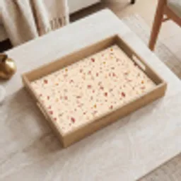 Terrazzo -  Patroon - Kleurrijk - Steen Dienblad Rechthoek middel 911 -sfeer1