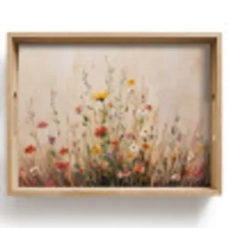 Wilde bloemen - Penseelstreken - Rustgevend Dienblad Rechthoek middel -z3d_shopping