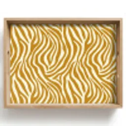 Zebra - Klassiek - Oker - Geel Dienblad Rechthoek middel 911 -z3d_shopping