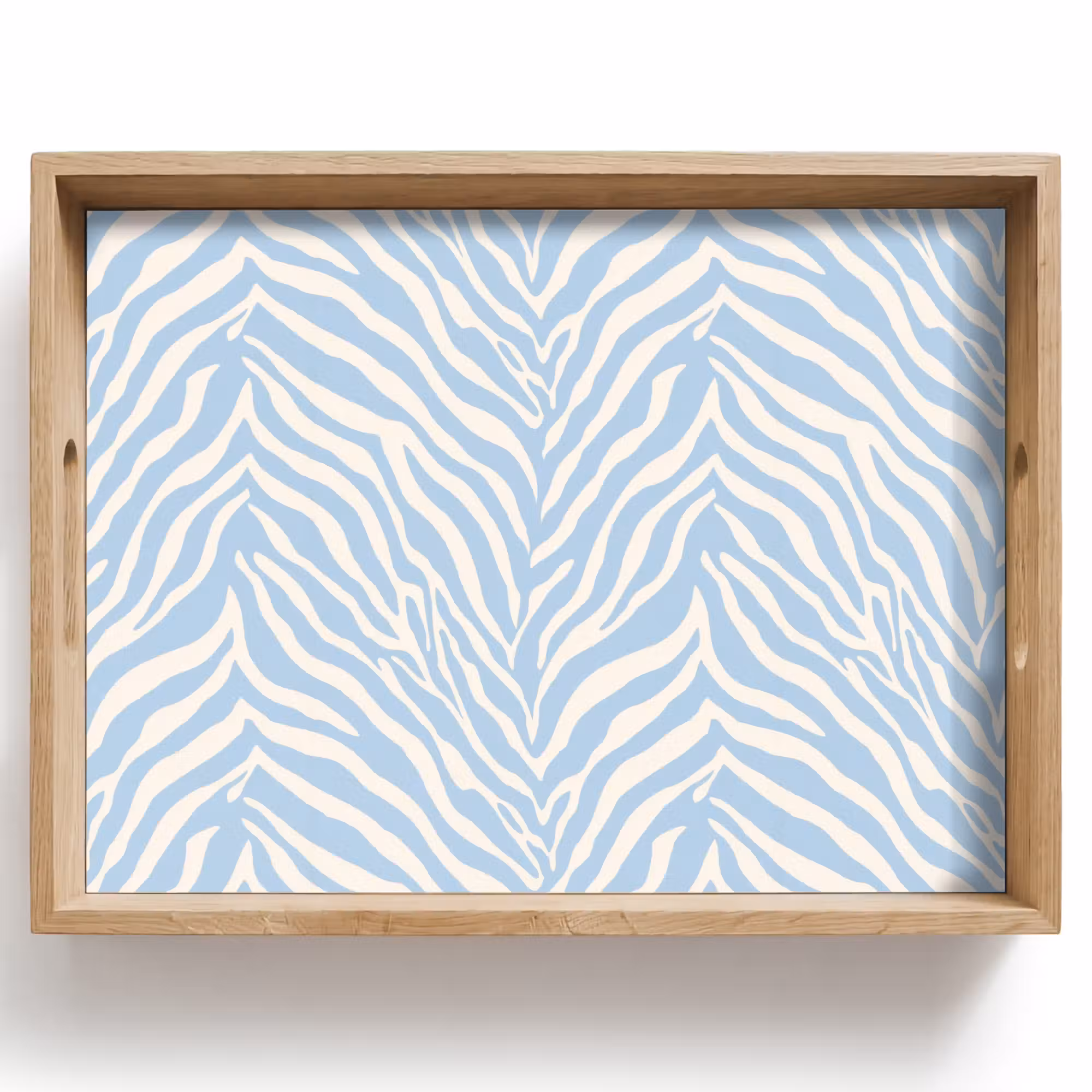Tray - Zebra - Motif - Blue - White