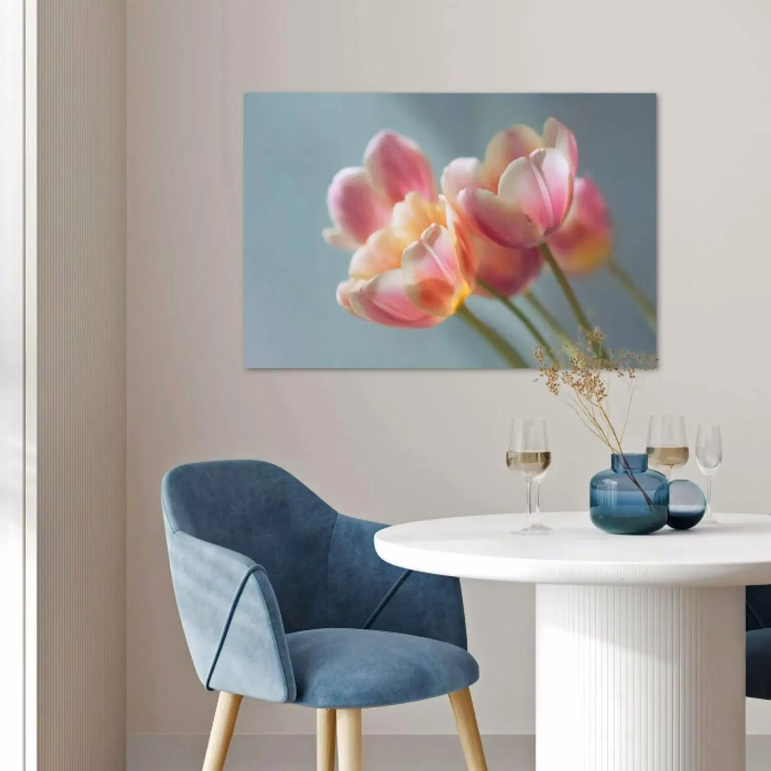 Poster – Tulpen - Roze - Stelen