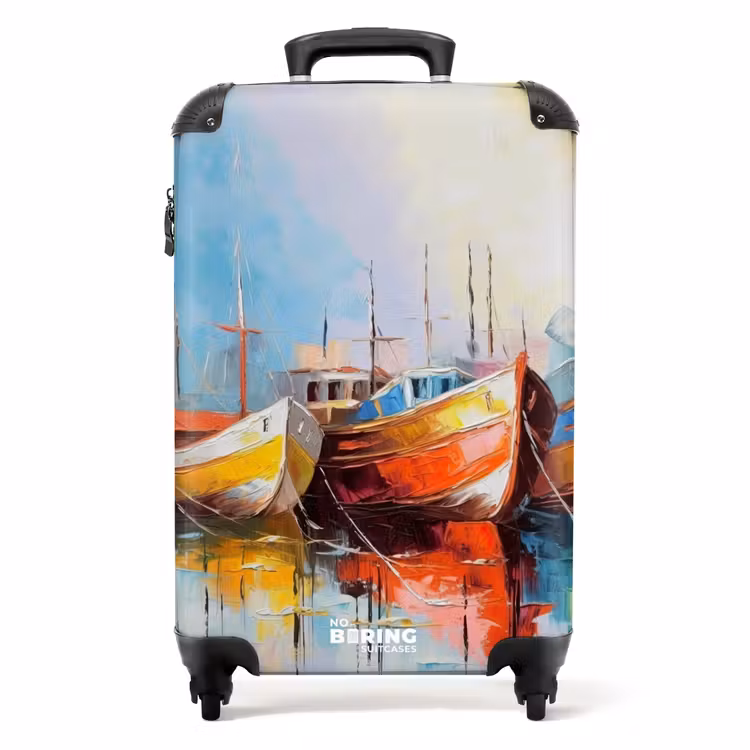 Suitcase - Boats - Art - Colors - Painting — 1