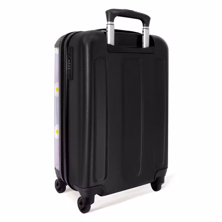 Suitcase - Pastel - Daisies on lavender purple background — 4