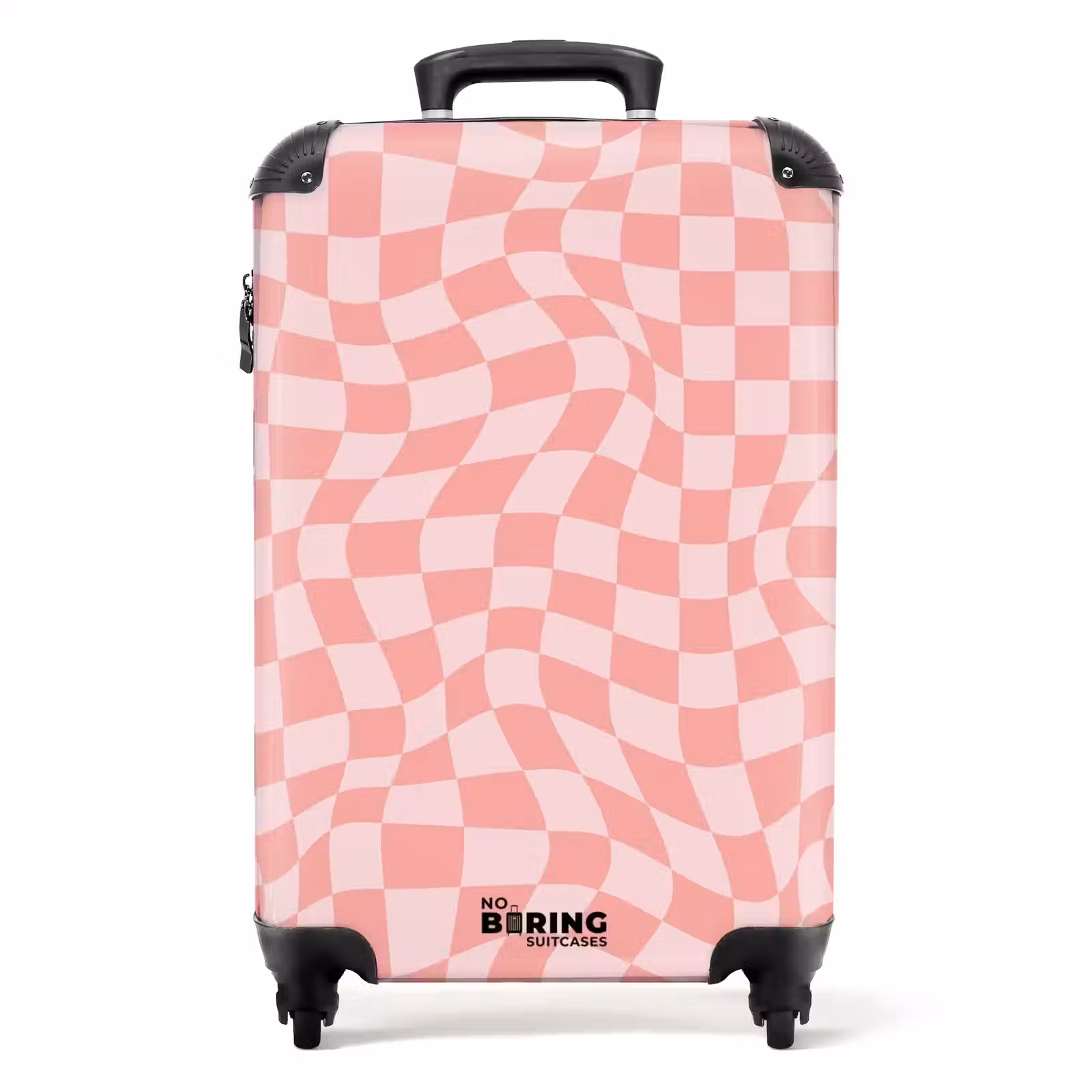 Suitcase - Squares - Pink waves — 1