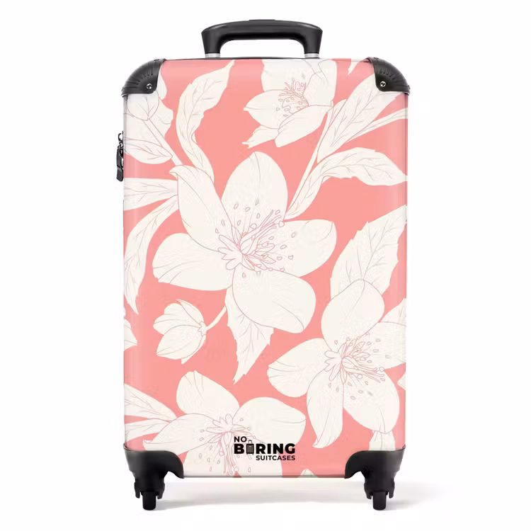 Suitcase - Vintage flowers - Light pink — 1