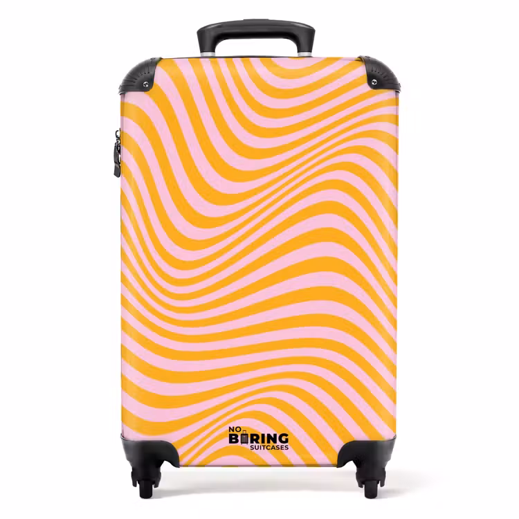 Suitcase - Waves - Yellow/Pink — 1