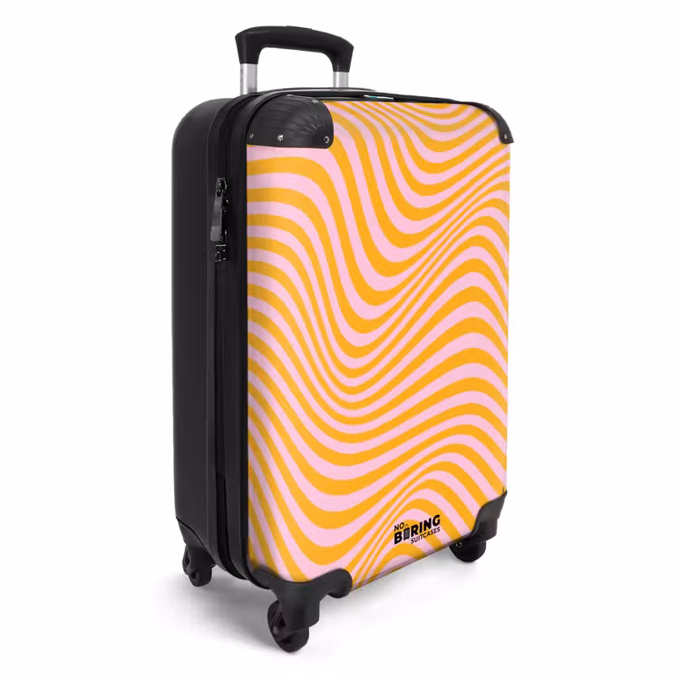 Suitcase - Waves - Yellow/Pink — 2