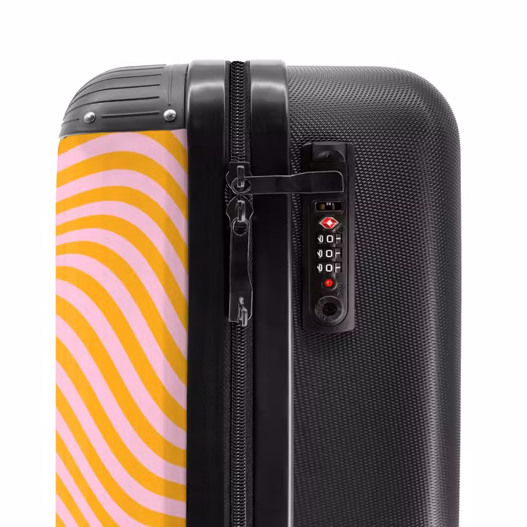 Suitcase - Waves - Yellow/Pink — 5