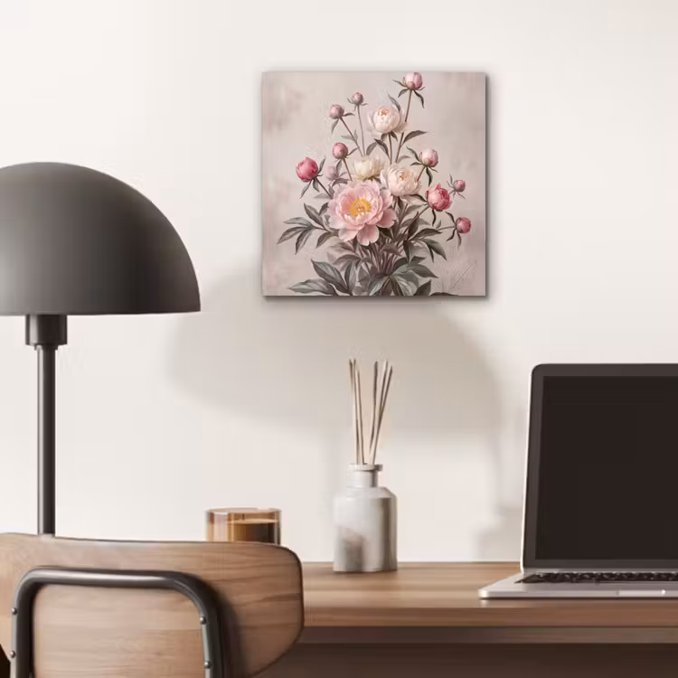 aluminium wall art - Peonies - Bouquet - Pink — 6