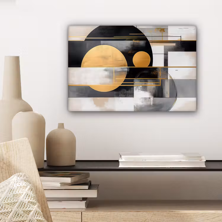 Canvas Print - Abstract - Gold - Silver - Shapes - Aesthetic - Modern — 5