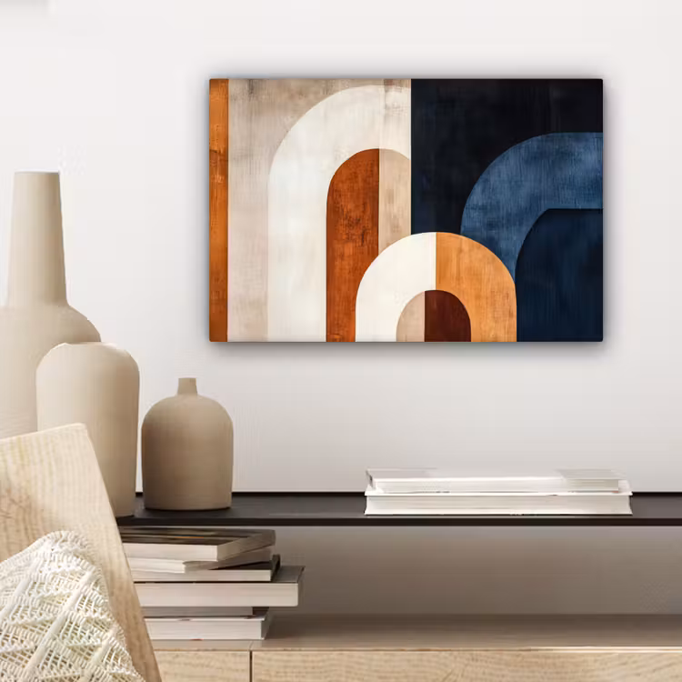 Canvas Print - Abstract - Shapes - Dark blue — 5