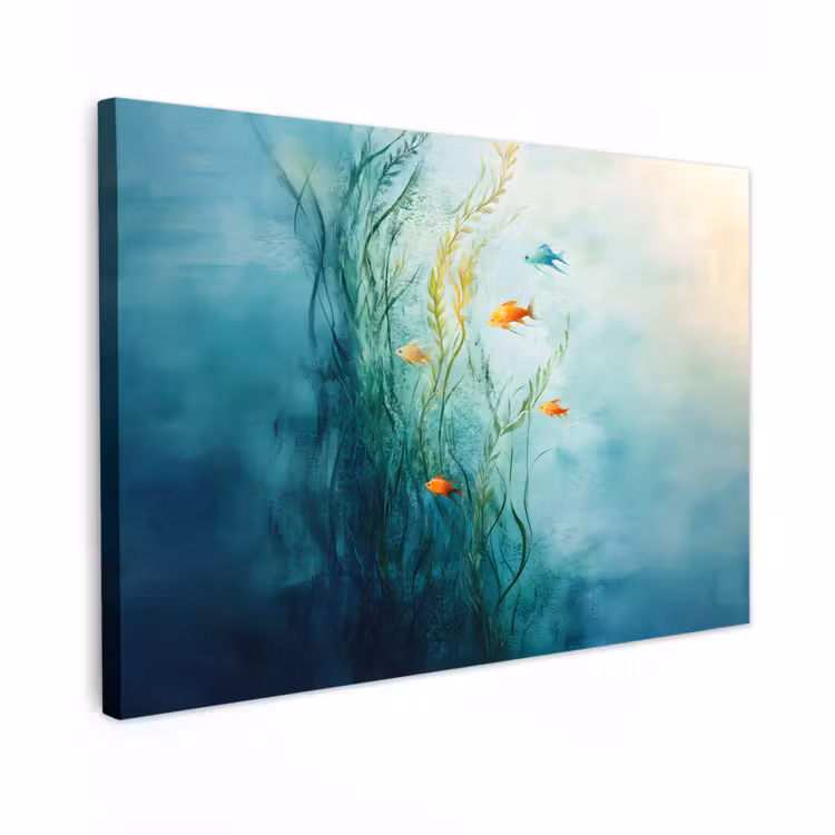 Canvas Print - Aquatic plants - Fish - Colorful - Water — 1