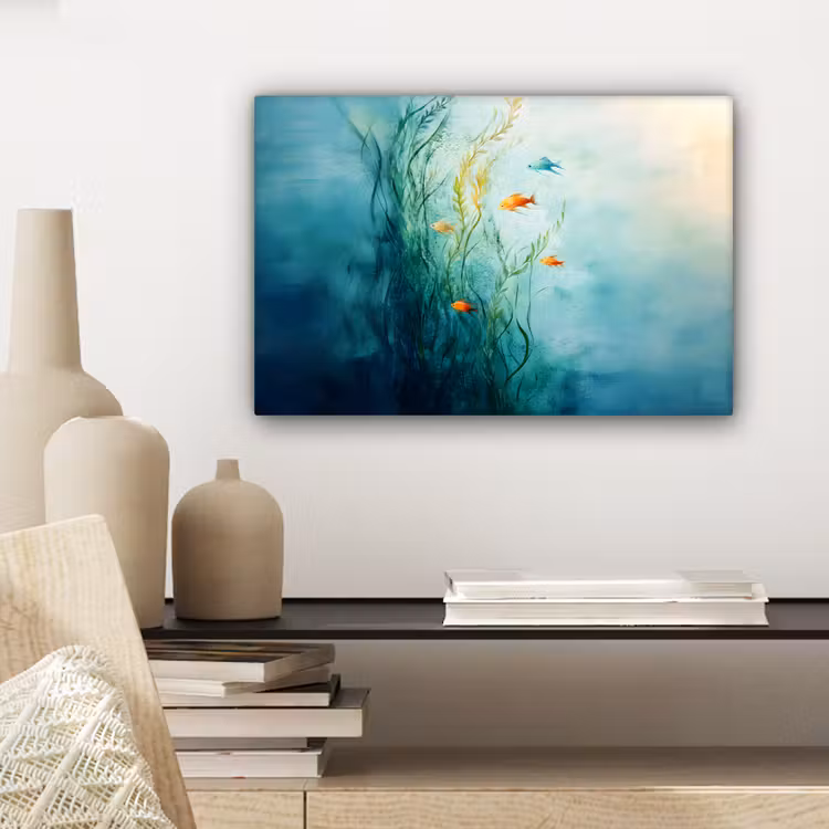 Canvas Print - Aquatic plants - Fish - Colorful - Water — 5