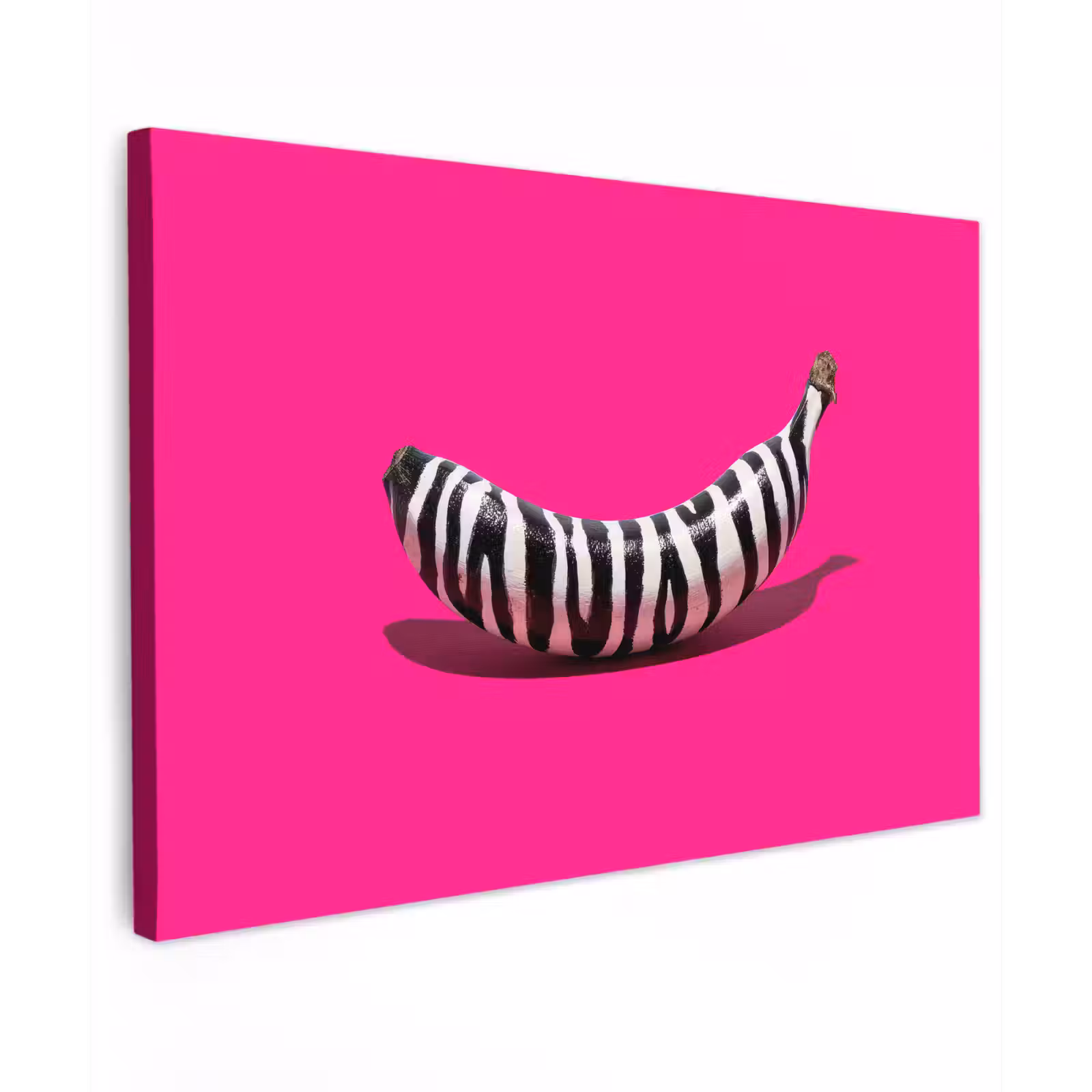Canvas Print - Banana - Zebra print - Pink — 1