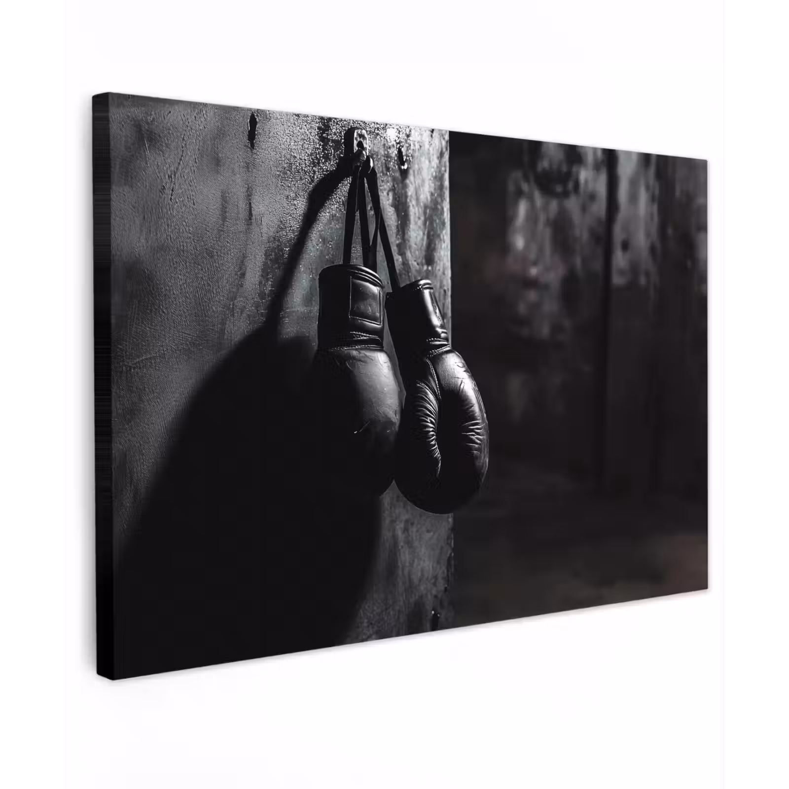 Canvas Print - Boxing gloves - Wall - Dark - Black — 1