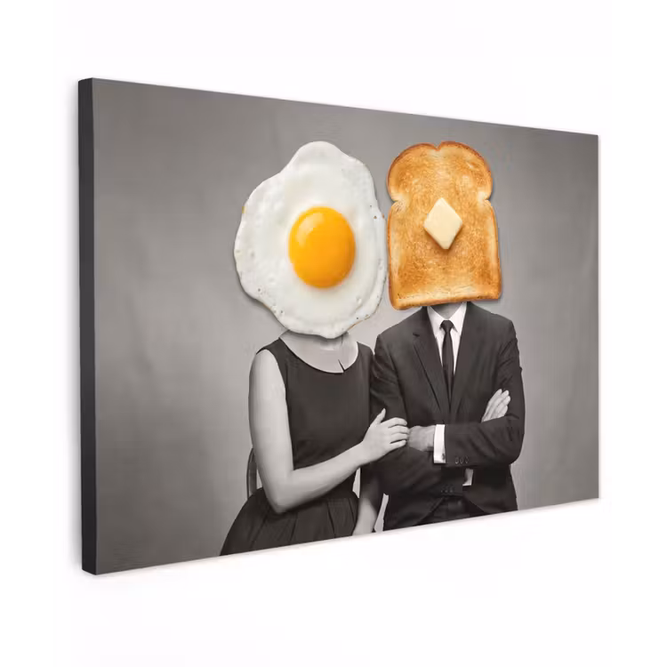 Canvas Print - Breakfast - Couple - Egg - Bread — 1