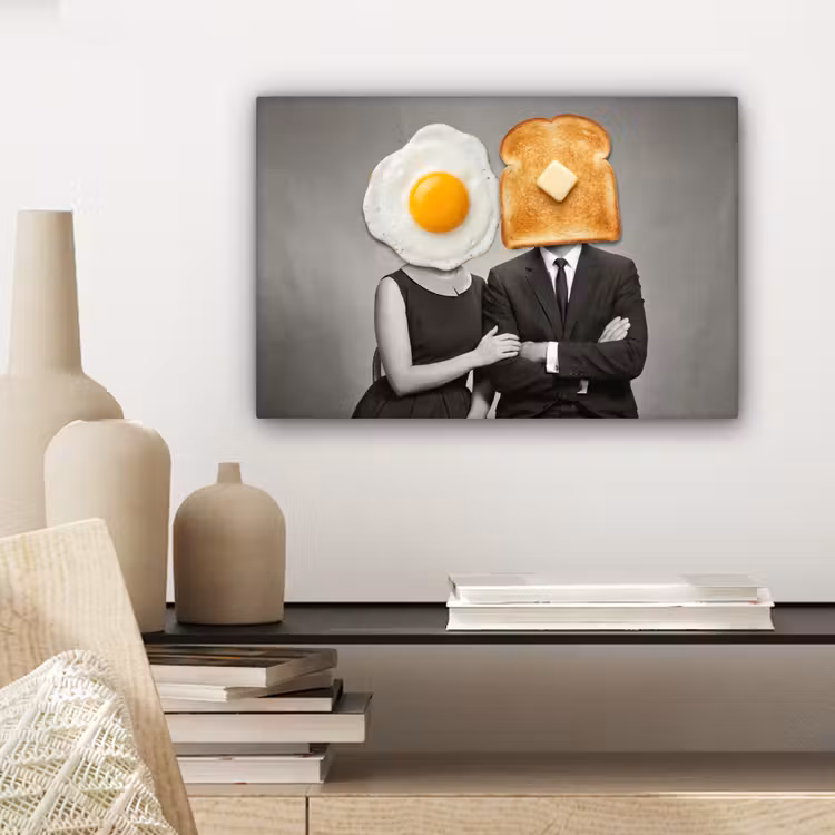 Canvas Print - Breakfast - Couple - Egg - Bread — 5