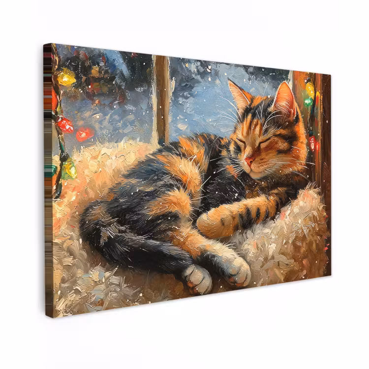 Canvas Print - Cat - Christmas - Winter - Animal — 1