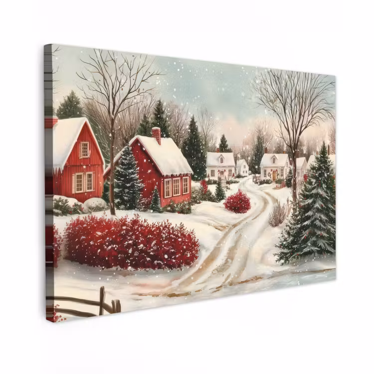 Canvas Print - Christmas atmosphere - Rural - Red — 1