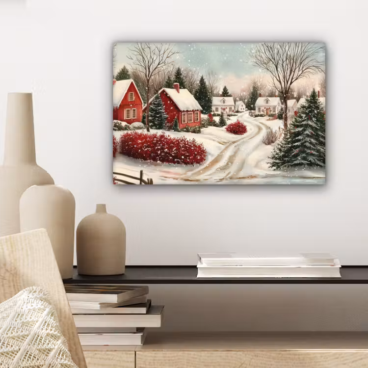 Canvas Print - Christmas atmosphere - Rural - Red — 5