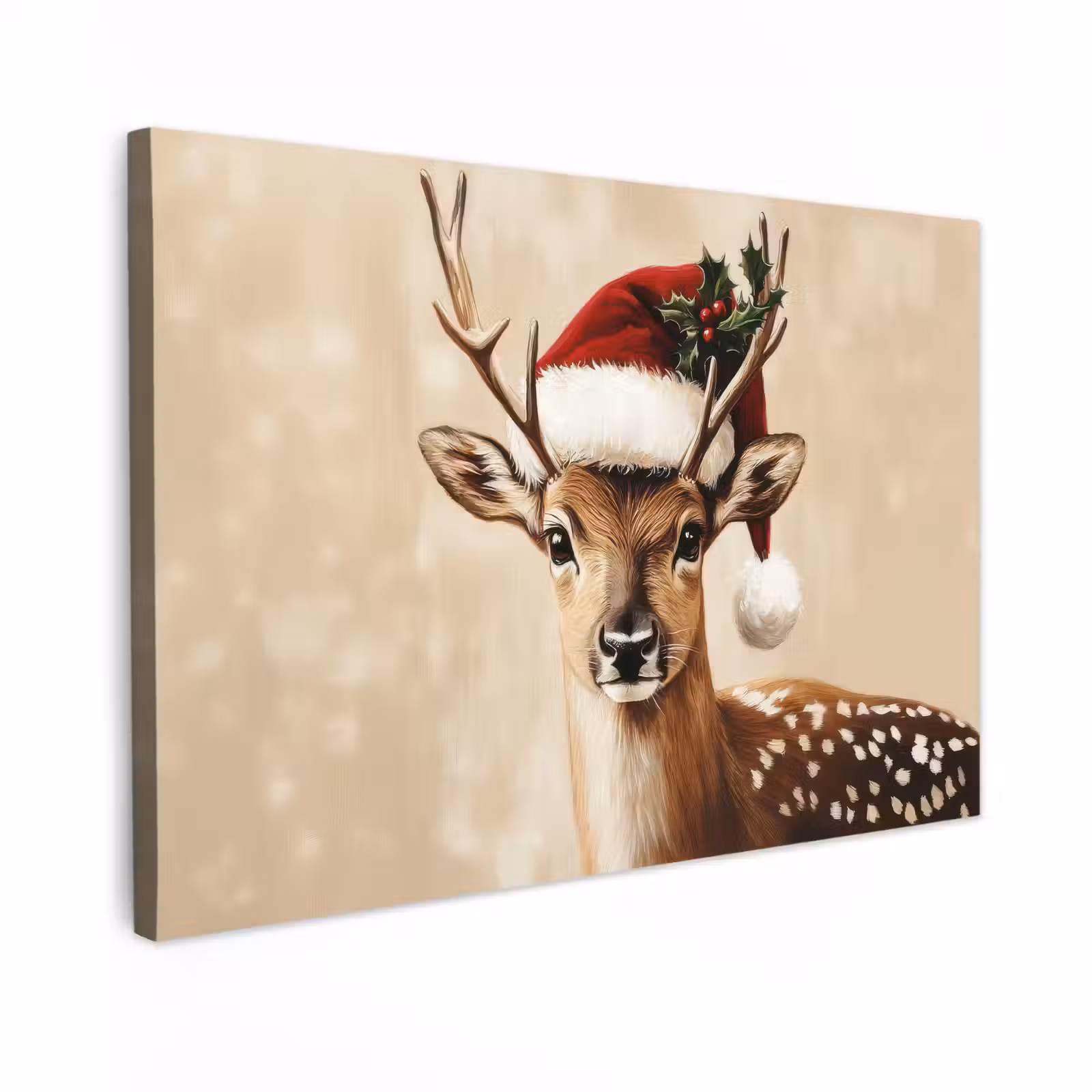 Canvas Print - Christmas - Deer - Antlers - Red — 1