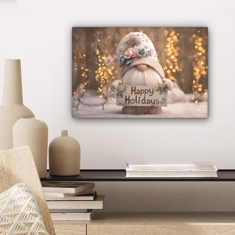 Canvas Print - Christmas - Gnome - Plate - Colorful — 5