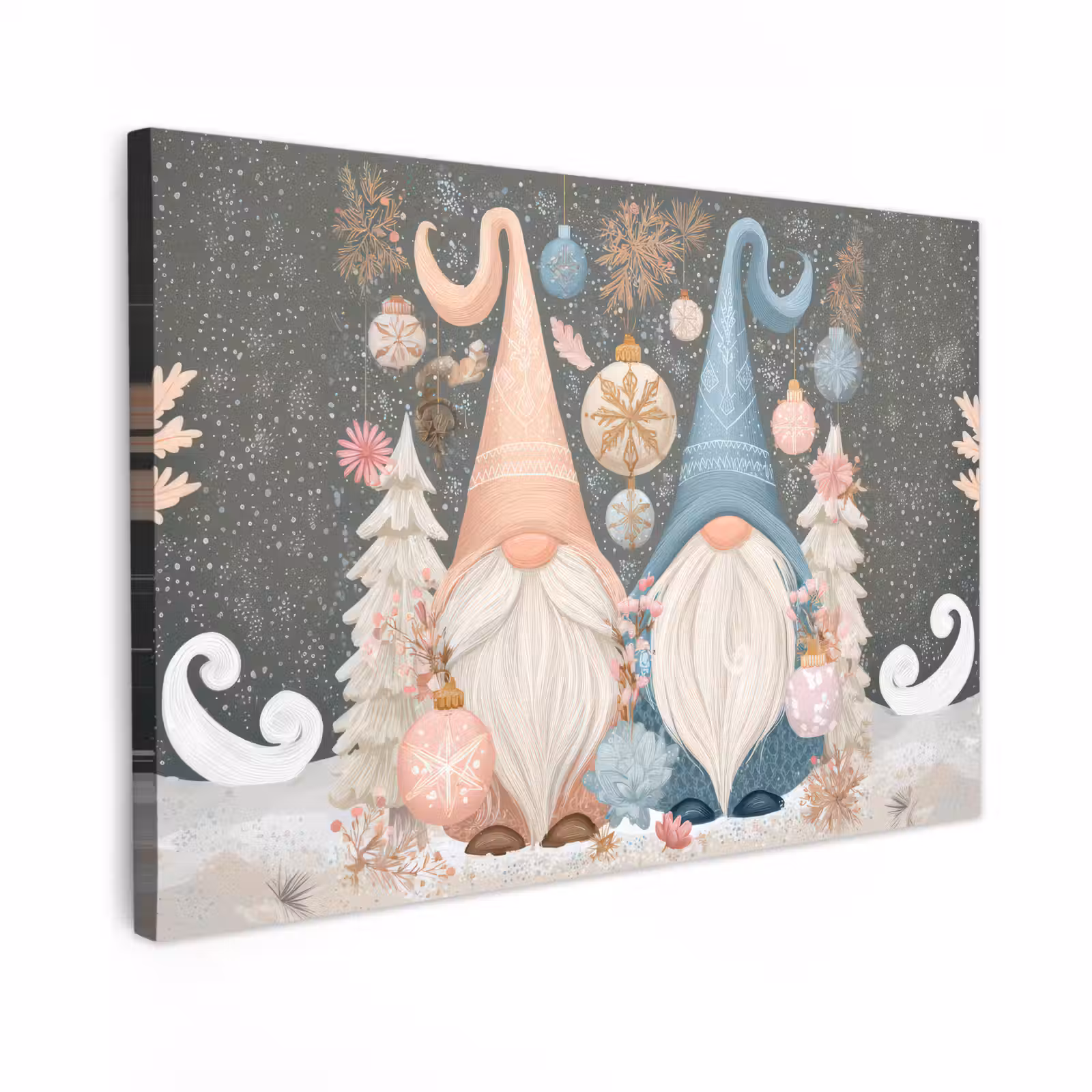 Canvas Print - Christmas - Gnomes - Pastel — 1