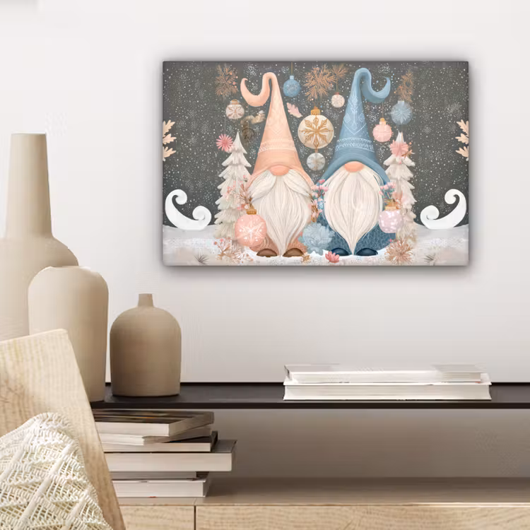 Canvas Print - Christmas - Gnomes - Pastel — 5