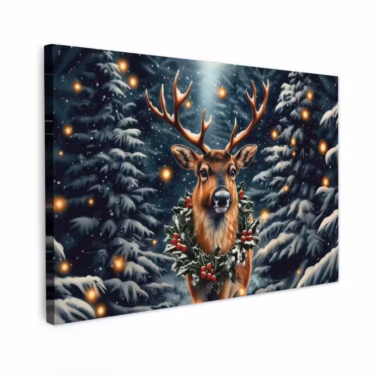 Canvas Print - Christmas - Magic - Forest - Colorful — 1