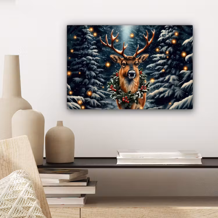 Canvas Print - Christmas - Magic - Forest - Colorful — 5