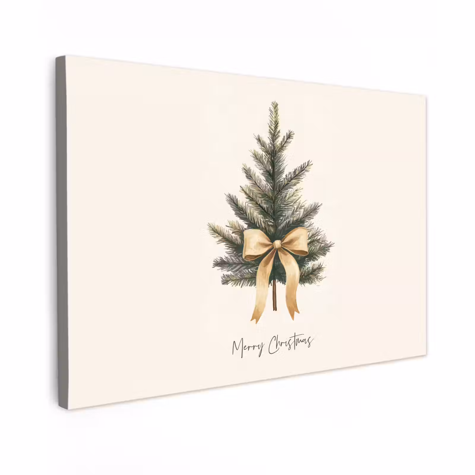 Canvas Print - Christmas tree - Christmas - Merry Christmas - Beige — 1