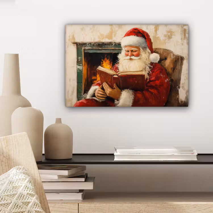 Canvas Print - Christmas - Santa Claus - Winter - Open Fireplace — 5