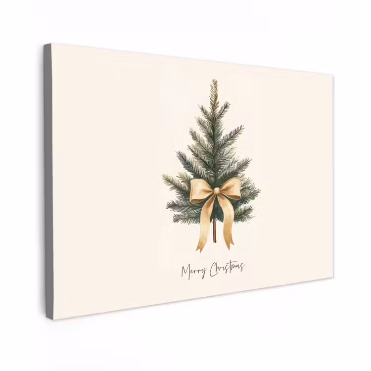 Canvas Print - Christmas tree - Christmas - Merry Christmas - Beige — 1