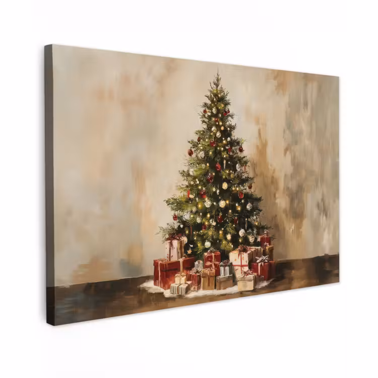 Canvas Print - Christmas tree - Decorated - Colorful — 1