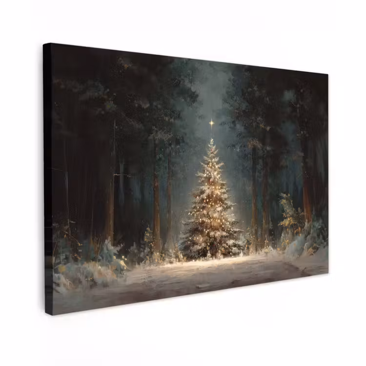 Canvas Print - Christmas tree - Forest - Snow - multicolored — 1
